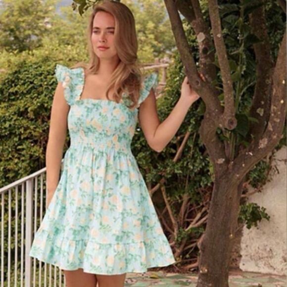 Hill House Home Elizabeth Mini Green Dress Laura Rose Size M